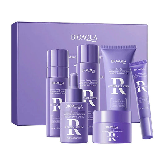 Kit Facial Retinol Antienvejecimiento Vitamina A Bioaqua 6 En 1